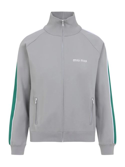 Felpa con zip MIU MIU | MMF00U148OF0Y6M